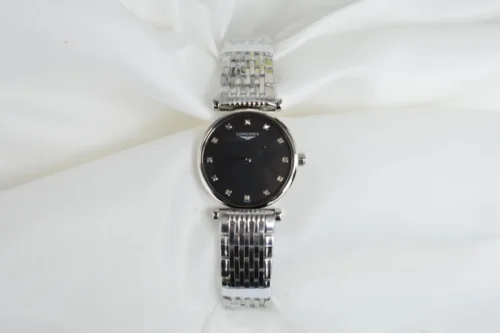 Longines Women's Diamond-Set Quartz Watch 24mm Slim Case