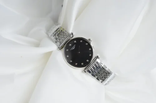 Longines Women's Diamond-Set Quartz Watch 24mm Slim Case