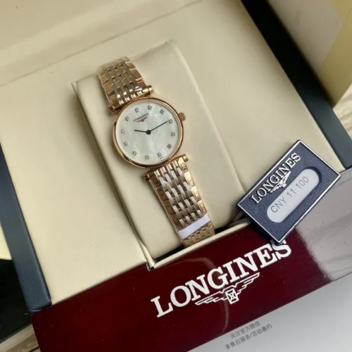 Longines La Grande Classique Women's Diamond-Set Quartz Watch 24mm Slim Case