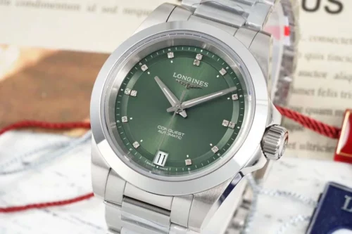 Longines Conquest Luminous Dial Automatic Watch 34mm