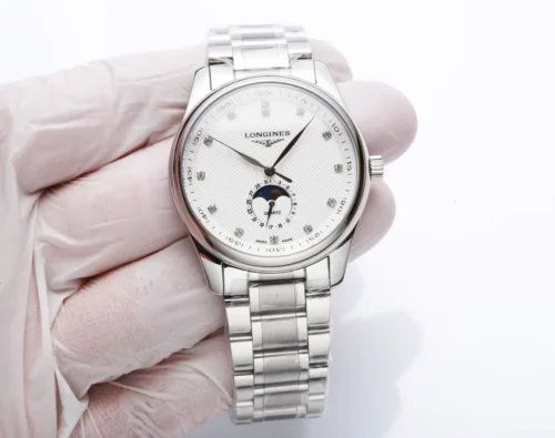 Longines Master Collection Couple Moonphase Quartz Watch Leather Strap