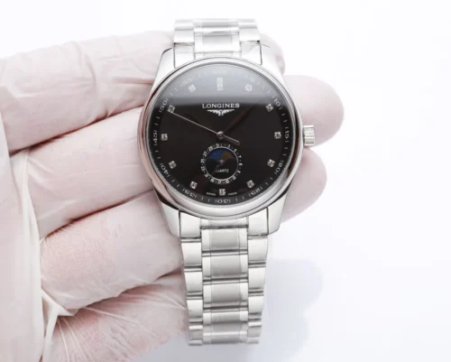 Longines Master Collection Couple Moonphase Quartz Watch Leather Strap