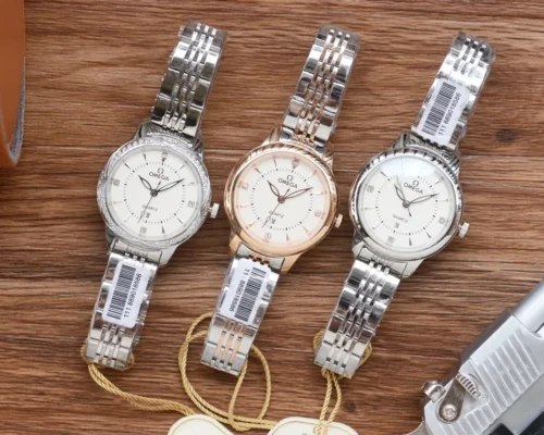 Omega Diamond-Set Quartz Watch 36mm Stainless Steel Bracelet