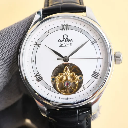 Omega Men's Automatic Watch Leather Strap SKU OMEGA0021