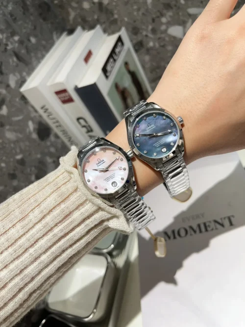 Omega Seamaster Women's Mother-of-Pearl Dial Watch 34mm SKU OMEGA0031