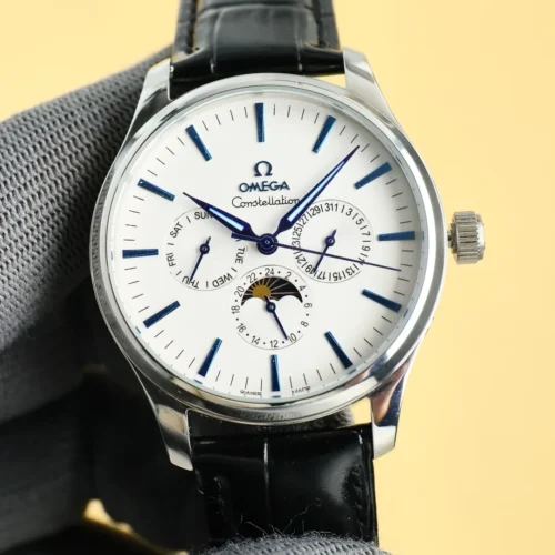 Omega Men's Automatic Watch 40mm Leather Strap