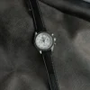 Omega Speedmaster Luminous Dial Manual-Wind Watch Leather Strap