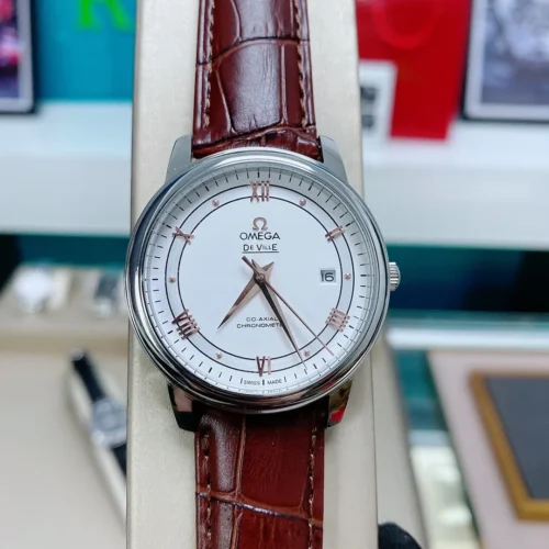 Omega De Ville Men's Automatic Watch 39.5mm Leather Strap