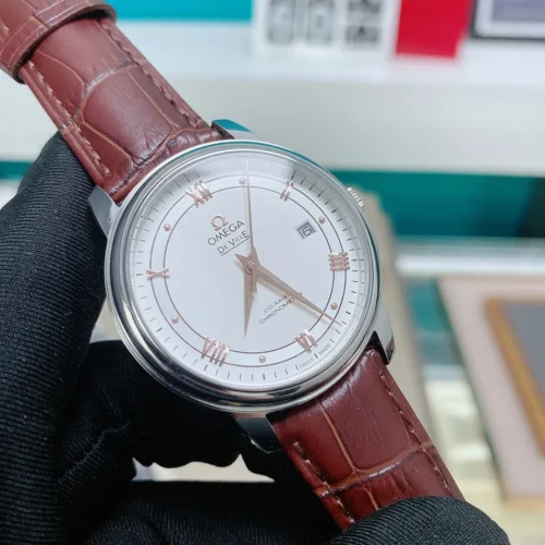 Omega De Ville Men's Automatic Watch 39.5mm Leather Strap