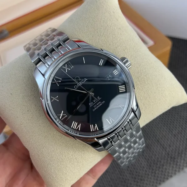 OMEGA0187-01 Omega De Ville Black Dial Watch 41mm Vintage Style