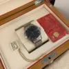 Omega De Ville Black Dial Watch 41mm Vintage Style
