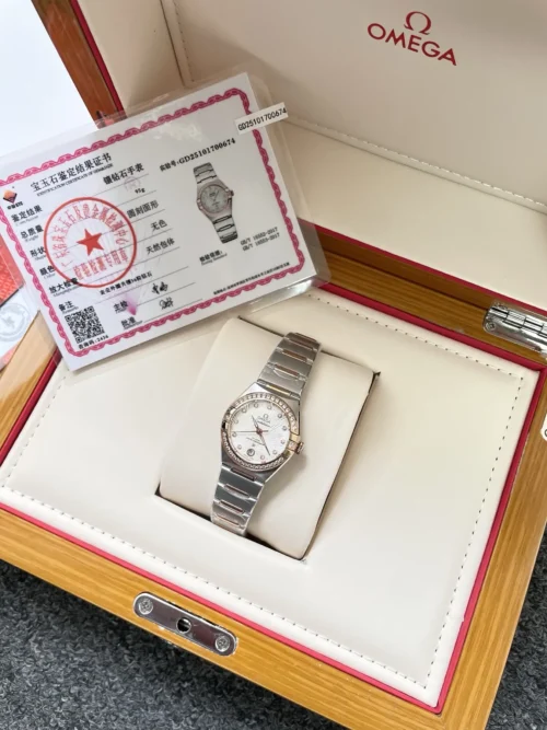 Omega Constellation Mother-of-Pearl Dial Watch 29mm Diamond-Set SKU OMEGA0203