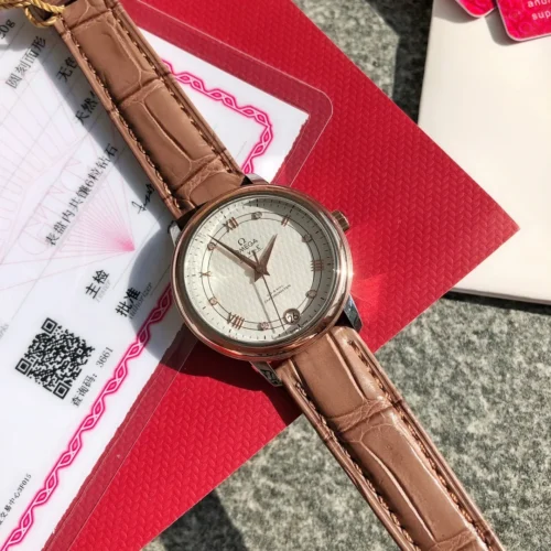 Omega De Ville Diamond-Set Watch Rose Gold-Tone SKU OMEGA0209