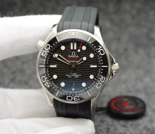 Omega Men's Automatic Watch Rubber Strap