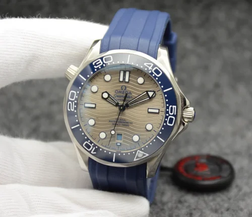 Omega Men's Automatic Watch Rubber Strap