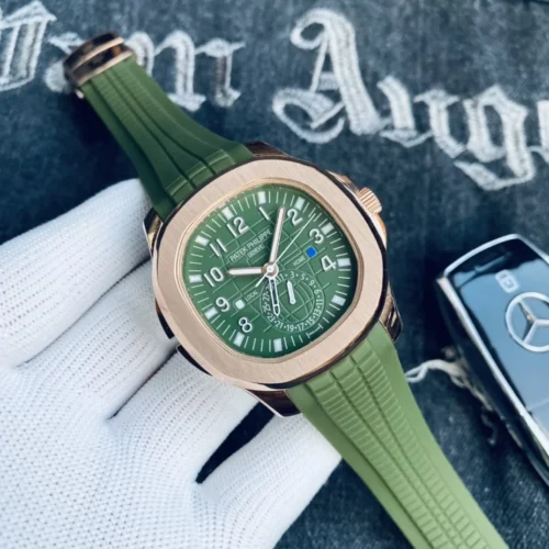 Patek Philippe Nautilus GMT Watch Rubber Strap