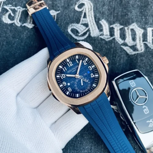 Patek Philippe Nautilus GMT Watch Rubber Strap