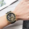Patek Philippe Men's Skeleton Automatic Watch Leather Strap