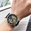 Patek Philippe Men's Skeleton Automatic Watch Leather Strap