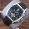 Patek Philippe Men's Tonneau Case Automatic Watch Leather Strap SKU PATEK0027