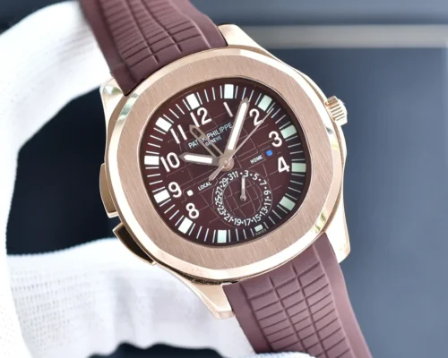 Patek Philippe Aquanaut 5164A GMT Automatic Watch 41mm Rubber Strap