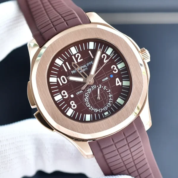 PATEK0087-01 Patek Philippe Aquanaut 5164A GMT Automatic Watch 41mm Rubber Strap