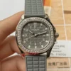 Patek Philippe Aquanaut Women's Gray Dial Watch Slim Case