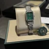 Rolex Square Case Quartz Watch 24mm Leather Strap