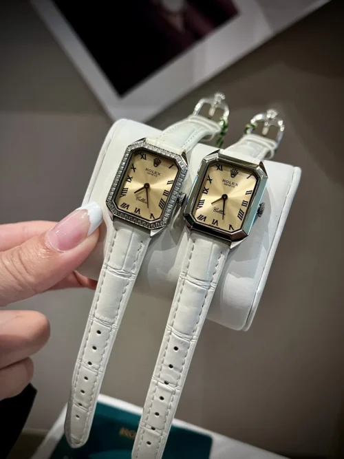 Rolex Square Case Quartz Watch Leather Strap SKU ROLEX0017