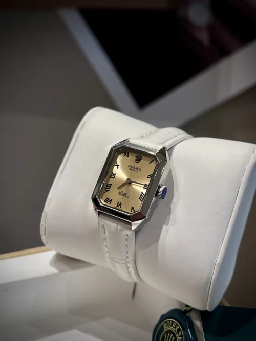Rolex Square Case Quartz Watch Leather Strap SKU ROLEX0017