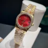 Rolex Black Dial Quartz Watch 31mm Diamond-Set SKU ROLEX0023