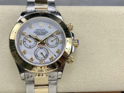 Rolex Cosmograph Daytona Luminous Dial Automatic Watch 40mm Rubber Strap
