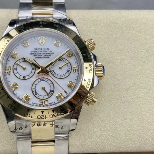 Rolex Cosmograph Daytona Luminous Dial Automatic Watch 40mm Rubber Strap