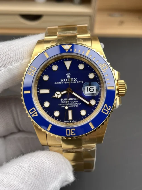 Rolex Submariner Gold-Tone Watch 41mm
