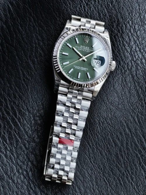 Rolex Datejust Green Dial Automatic Watch Luminous Dial