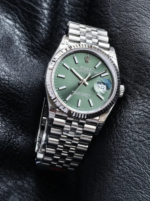 Rolex Datejust Green Dial Automatic Watch Luminous Dial