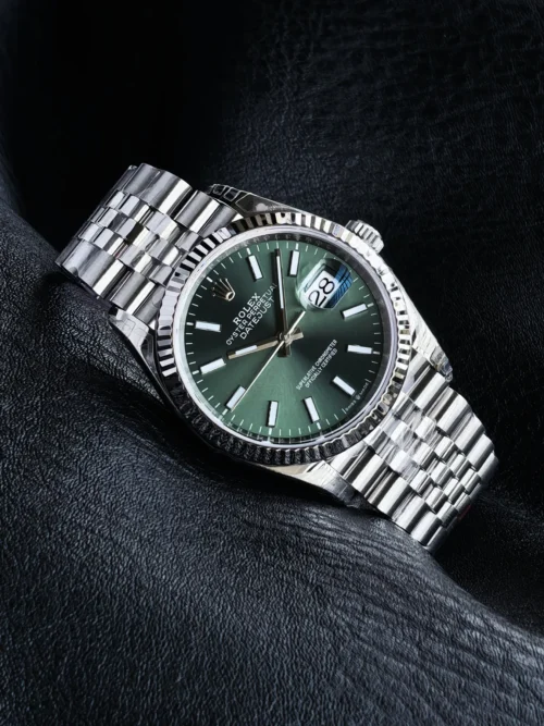 Rolex Datejust Green Dial Automatic Watch Luminous Dial
