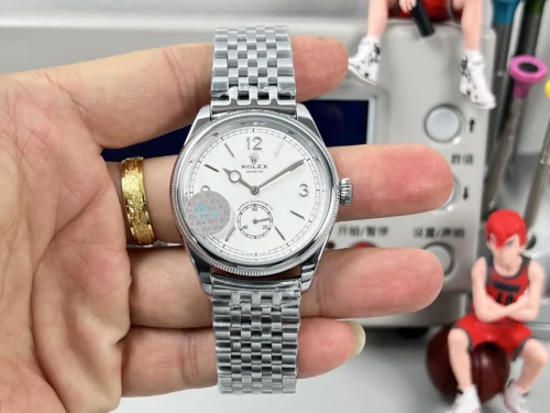 Rolex Slim Case Watch Leather Strap