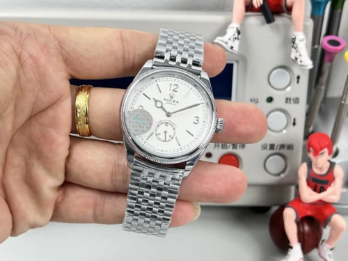 Rolex Slim Case Watch Leather Strap
