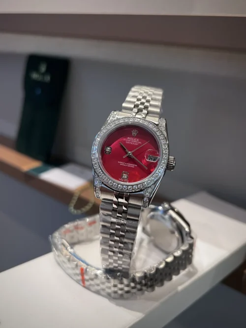 Rolex Women's Diamond-Set Watch Stainless Steel Bracelet SKU ROLEX0185