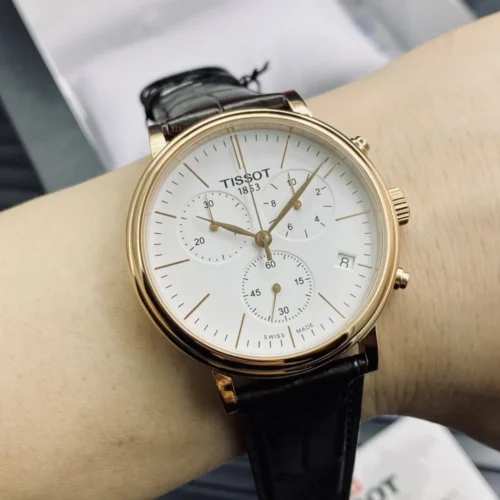 Tissot Carson T122.417.36.011 Men's Quartz Chronograph Watch White Dial