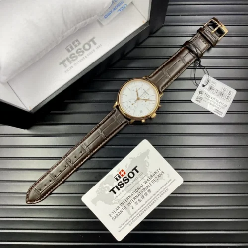 Tissot Carson T122.417.36.011 Men's Quartz Chronograph Watch White Dial