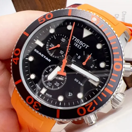 Tissot T120 Watch 45mm Rubber Strap
