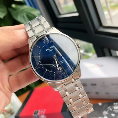 Tissot Chemin des Tourelles T099 Men's Blue Dial Automatic Watch 42mm Stainless Steel Bracelet