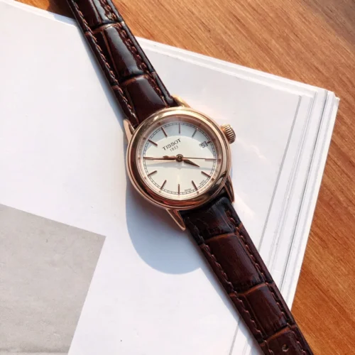 Tissot T085 Couple Quartz Watch 40mm Leather Strap