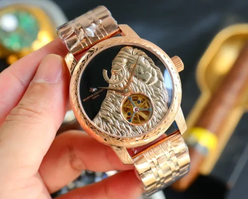 Vacheron Constantin Tourbillon Automatic Watch Leather Strap SKU VACHERON0032