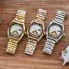 Vacheron Constantin Men's Tonneau Case Automatic Watch Stainless Steel Bracelet
