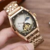 Vacheron Constantin Men's Tonneau Case Automatic Watch Stainless Steel Bracelet