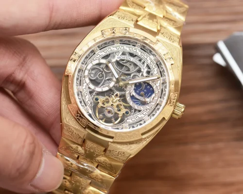 Vacheron Constantin Men's Skeleton Automatic Watch Stainless Steel Bracelet