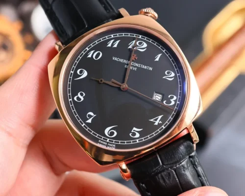Vacheron Constantin Men's Square Case Automatic Watch 42mm Leather Strap